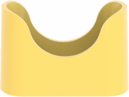 Harmony XB4 Narrow Flange Guard for 40mm Emergency Stop, Yellow, 0.042 kg