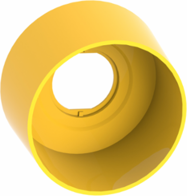 Harmony XB4 Yellow Round Guard for 40mm Emergency Stop, Plastic, 76.2mm
