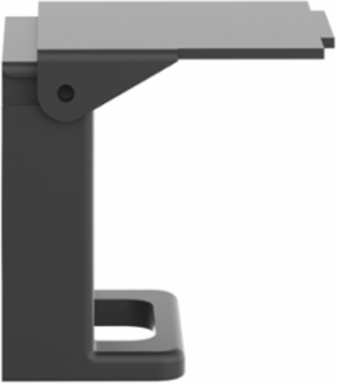 Padlockable Flap for 22mm Push Button, Black, Harmony XB4/XB5