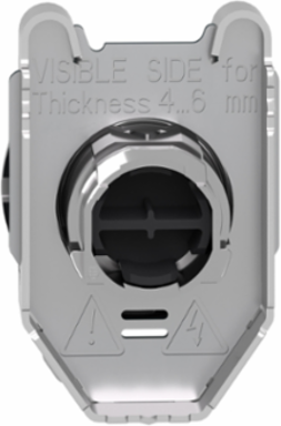 Harmony XB4 30mm Red Metal Flush Push Button Head, Spring Return, IP69 Protection