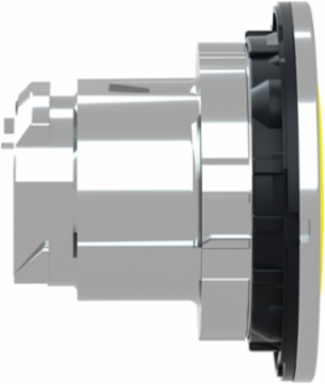 Harmony XB4 Flush Mount Push Button Head, 30 mm, Metal, Yellow, Spring Return