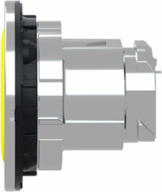 Harmony XB4 Flush Mount Push Button Head, 30 mm, Metal, Yellow, Spring Return