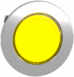 Harmony XB4 Illuminated Push Button Head, 30mm, Yellow Flush, IP69, Metal