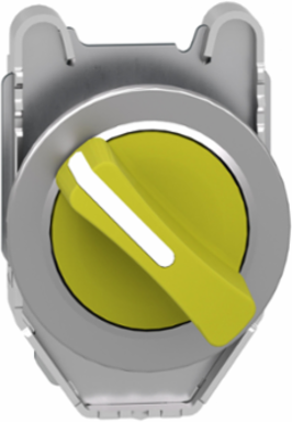 Harmony XB4 Selector Switch Head, 30mm, Yellow, 2 Positions, IP69K
