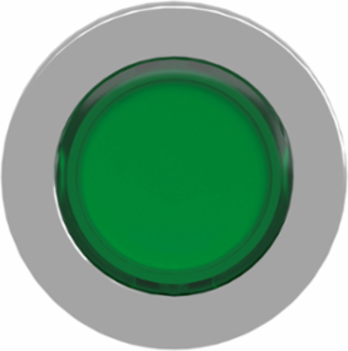Harmony XB4 30.5mm Metal Push Button Head, Green Flush, IP69 Rated