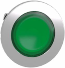 Harmony XB4 30.5mm Metal Push Button Head, Green Flush, IP69 Rated