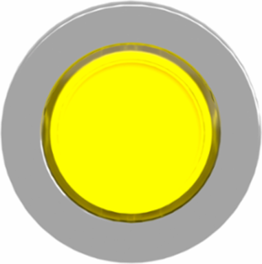 Harmony XB4 30.5mm Illuminated Push Button Head, Yellow, Metal, IP69, UL Listed