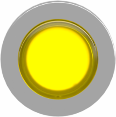 Harmony XB4 Illuminated Push Button Head, 30.5 mm, Yellow, Universal LED