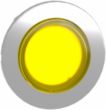 Harmony XB4 Illuminated Push Button Head, 30.5 mm, Yellow, Universal LED