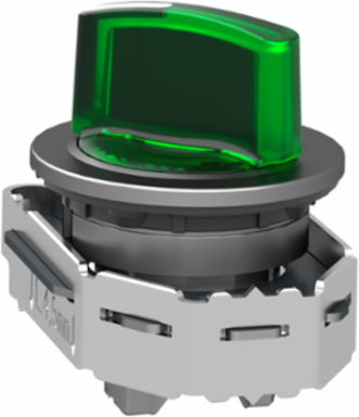 Harmony XB4 Illuminated Selector Switch Head, 30mm, Green, IP69