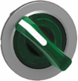 Harmony XB4 Illuminated Selector Switch Head, 30mm, Green, IP69