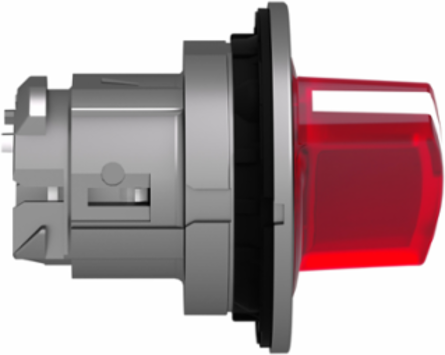Harmony XB4 Illuminated Selector Switch Head 30.5mm Red Handle, IP69, Stay Put
