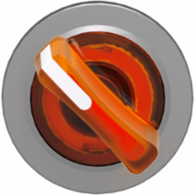 Harmony XB4 Illuminated Selector Switch Head 30.5mm Orange Handle