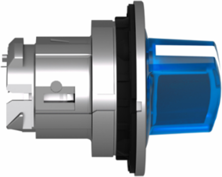 Head for Illuminated Selector Switch, 30.5mm, Blue Handle, IP69K, 2 Positions