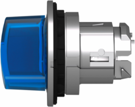 Head for Illuminated Selector Switch, 30.5mm, Blue Handle, IP69K, 2 Positions