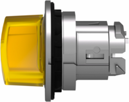 Harmony XB4 Illuminated Selector Switch Head, 30.5mm, Yellow Handle, IP69 Protection