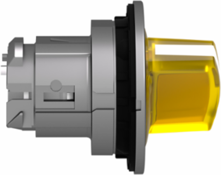Harmony XB4 Illuminated Selector Switch Head, 30.5mm, Yellow Handle, IP69 Protection