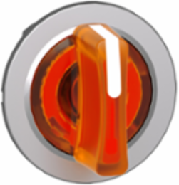 Harmony XB4 Illuminated Selector Switch Head, 30mm, Orange Handle, IP69 Rated