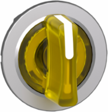 Harmony XB4 Illuminated Selector Switch Head, 30.5mm, Yellow, 3 Positions