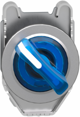 Harmony XB4 Illuminated Selector Switch Head, 30mm, Blue Handle, IP69 Protection