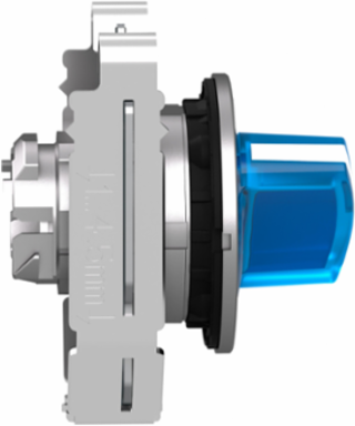 Harmony XB4 Illuminated Selector Switch Head, 30mm, Blue Handle, IP69 Protection