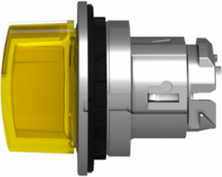 Harmony XB4 Illuminated Selector Switch Head 30.5mm Yellow Handle 3 Positions