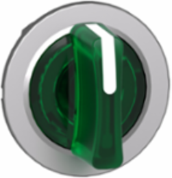 Harmony XB4 Selector Switch Head, 30mm, Green, IP69, 3 Positions