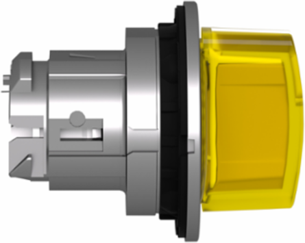 Harmony XB4 Selector Switch Head, 30.5mm, Yellow, 3 Positions, IP69