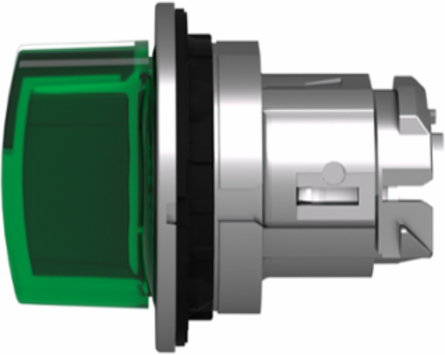 Harmony XB4 Selector Switch Head, 30.5mm, Green Handle, IP69 Protection