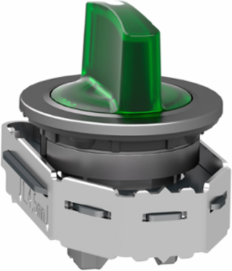 Harmony XB4 Selector Switch Head, 30.5mm, Green Handle, IP69 Protection