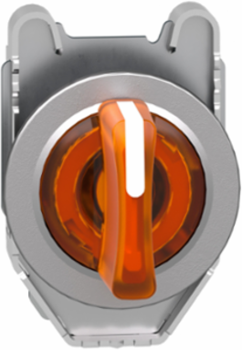 Harmony XB4 Selector Switch Head, 30.5mm, Metal, Orange, 3 Positions