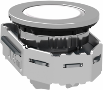 Harmony XB4 Pilot Light Head, 30mm, White, Built-in Flush, Universal LED