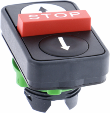 Harmony XB5 Triple Head Push Button, 22mm, IP67, Impact & Vibration Resistant