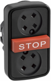 Harmony XB5 Triple Head Push Button, 22mm, IP67/IP69K, 1 Red Projecting