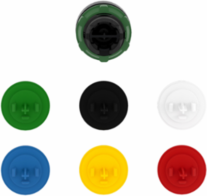 Harmony XB5 Push Button Head, 22mm, Spring Return, IP66 Rated, 6 Color Caps