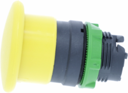 Harmony XB5 Yellow Mushroom Pushbutton Head, 40mm, Spring Return, IP66