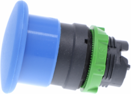 Harmony XB5 40mm Blue Mushroom Push Button Head, IP66/IP69K, Spring Return