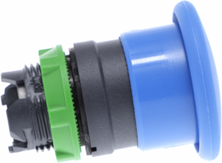 Harmony XB5 40mm Blue Mushroom Push Button Head, IP66/IP69K, Spring Return