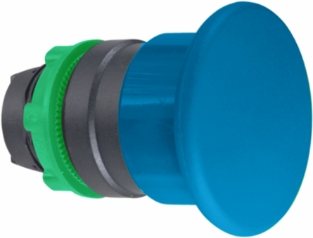 Harmony XB5 40mm Blue Mushroom Push Button Head, IP66/IP69K, Spring Return