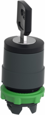 Harmony XB5 Key Switch Head, 22mm, 3 Positions, IP66, Black