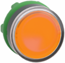 Harmony XB5 Illuminated Push Button Head, 22mm, IP66, Orange Flush