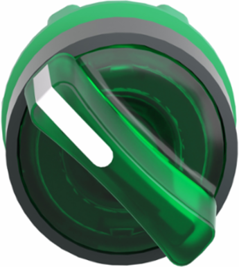 Harmony XB5 Illuminated Selector Switch Head, 22mm, Green Handle, IP69K