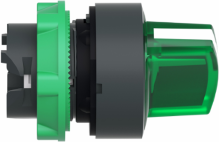 Harmony XB5 Illuminated Selector Switch Head, 22mm, Green Handle, IP69K