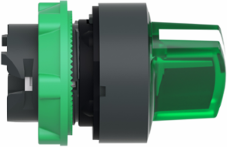 Harmony XB5 Illuminated Selector Switch Head, 22mm, Green Handle, IP69K