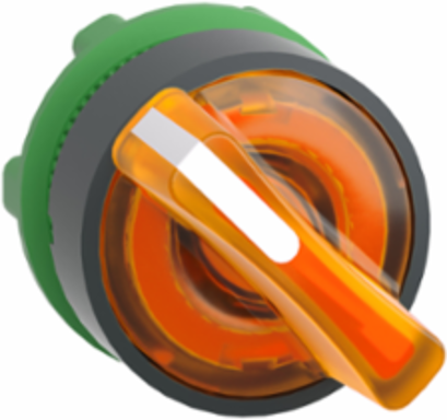 Harmony XB5 Illuminated Selector Switch Head, 22mm, Orange Handle, IP69K