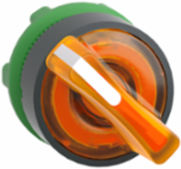 Harmony XB5 Illuminated Selector Switch Head, 22mm, Orange Handle, IP69K