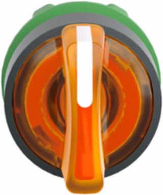 Harmony XB5 Illuminated Selector Switch Head, 22mm, Orange Handle, 3 Positions
