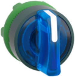 Blue Illuminated Selector Switch Head, 22mm, 3 Positions, IP69K