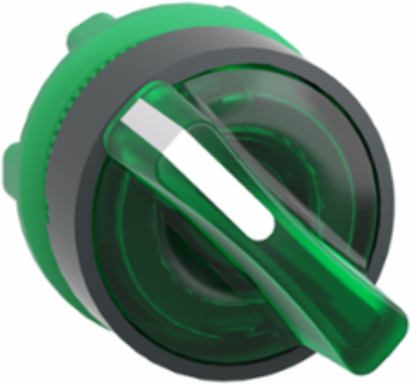 Harmony XB5 Green Illuminated Selector Switch Head 22mm, IP69K, 2 Positions