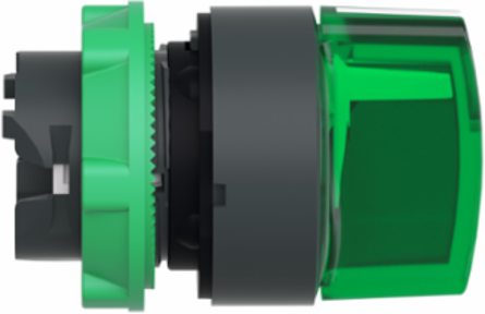 Harmony XB5 Illuminated Selector Switch Head, 22mm, Green Handle, IP69K